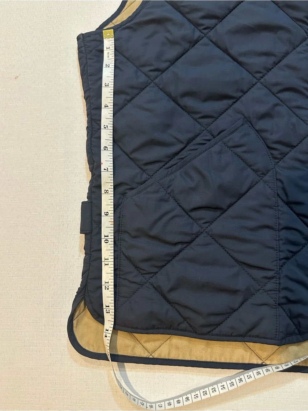 J.Crew Quilted Navy Vest Men’s Medium